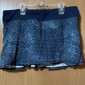 lululemon athletica Navy Patterned Active Skort
